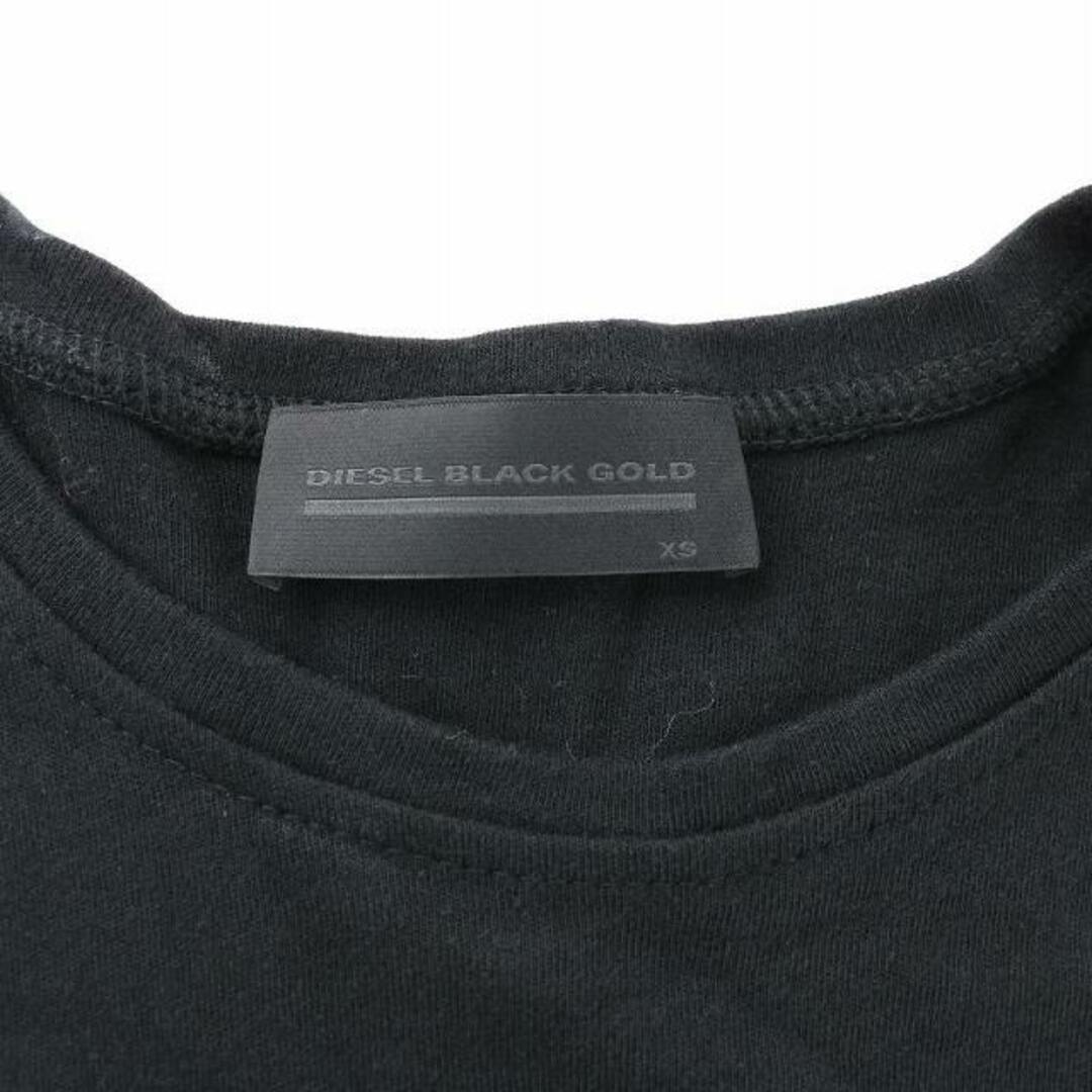 ディーゼルブラックゴールド Tシャツ カットソー リブニット 切替 XS 黒 レディースのトップス(Tシャツ(半袖/袖なし))の商品写真