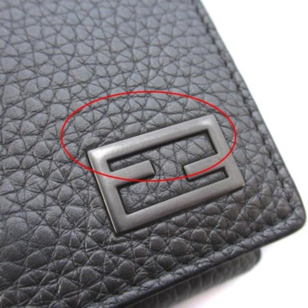 FENDI(フェンディ)のフェンディ FFロゴ 三つ折り 二つ折り財布 レザー グレー メンズのファッション小物(折り財布)の商品写真
