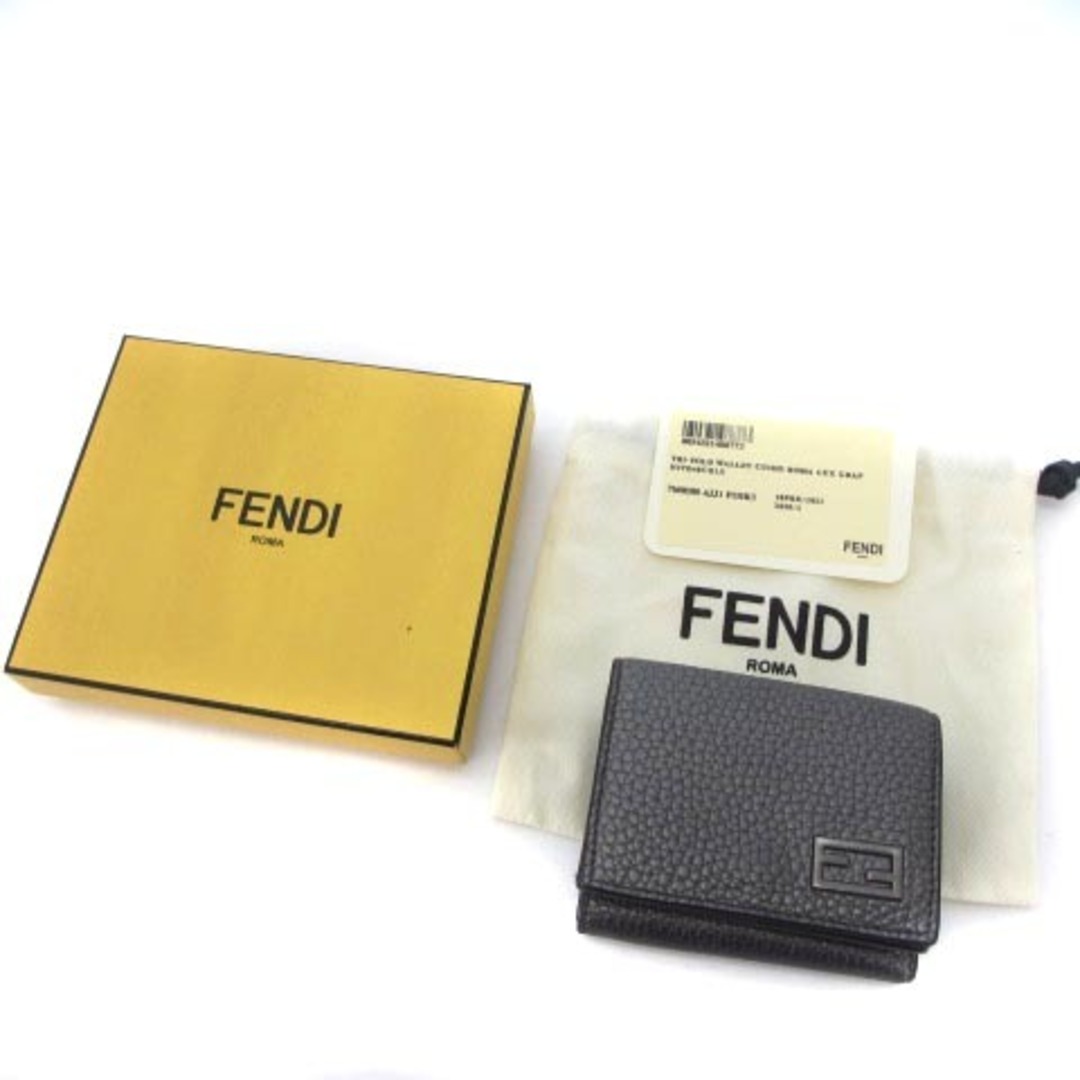 FENDI(フェンディ)のフェンディ FFロゴ 三つ折り 二つ折り財布 レザー グレー メンズのファッション小物(折り財布)の商品写真