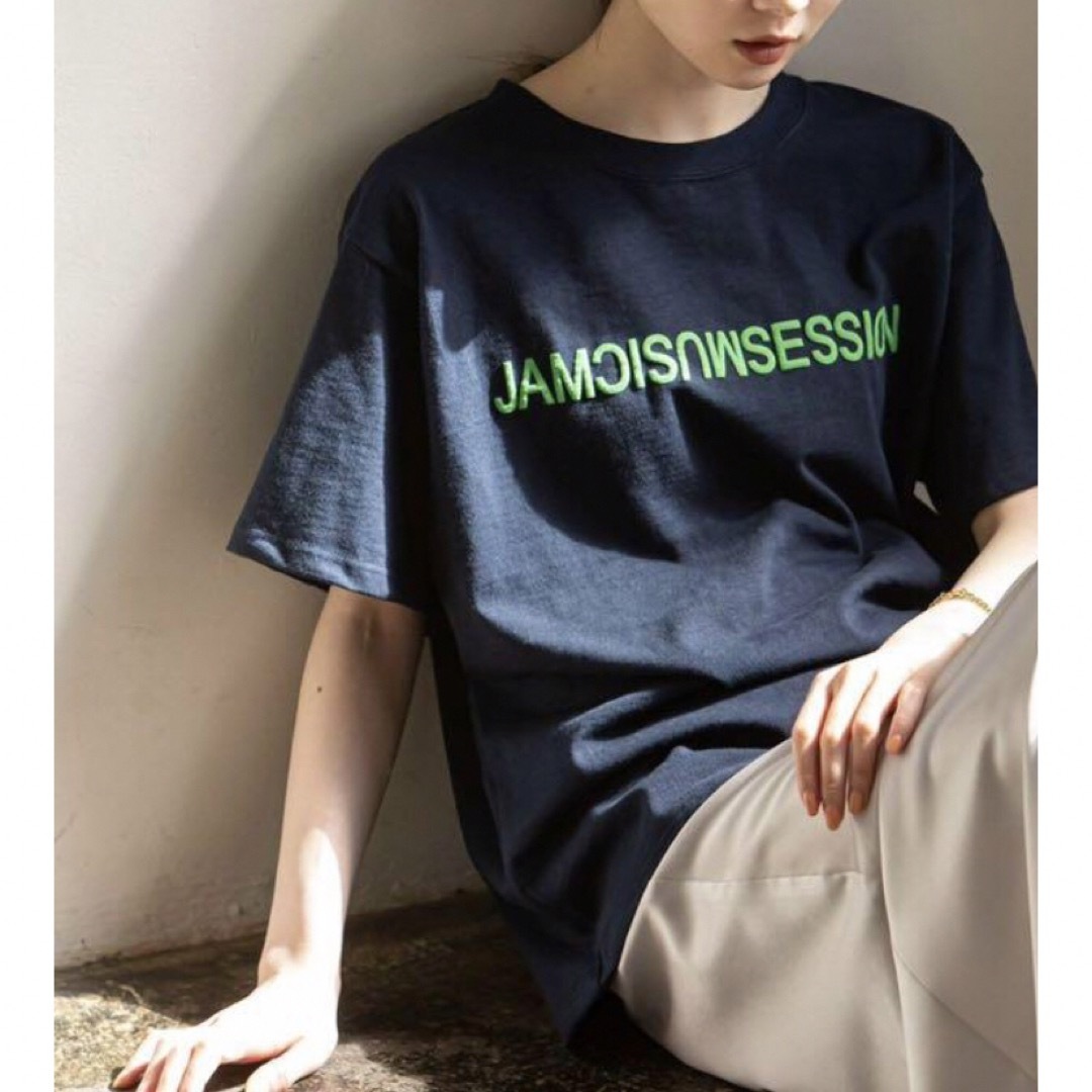 Noble(ノーブル)の NOBLE☆N.JamレタードプリントTシャツ レディースのトップス(Tシャツ(半袖/袖なし))の商品写真
