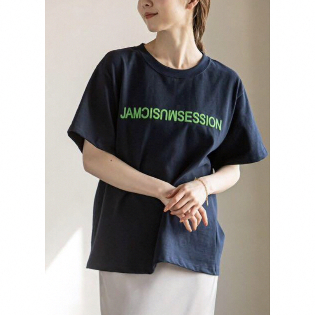 Noble(ノーブル)の NOBLE☆N.JamレタードプリントTシャツ レディースのトップス(Tシャツ(半袖/袖なし))の商品写真