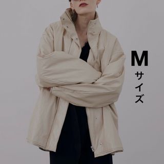 アメリヴィンテージ(Ameri VINTAGE)のPASTING LIKE FAKE LEATHER JACKET アイボリーM(ブルゾン)