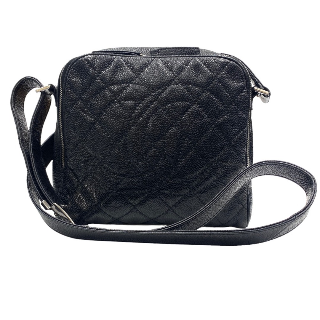 [USED/]CHANEL シャネル ショルダーバッグ マトラッセ デカココマーク キャビアスキン ブラック S金具 11番台  tdc-000175-4c備考