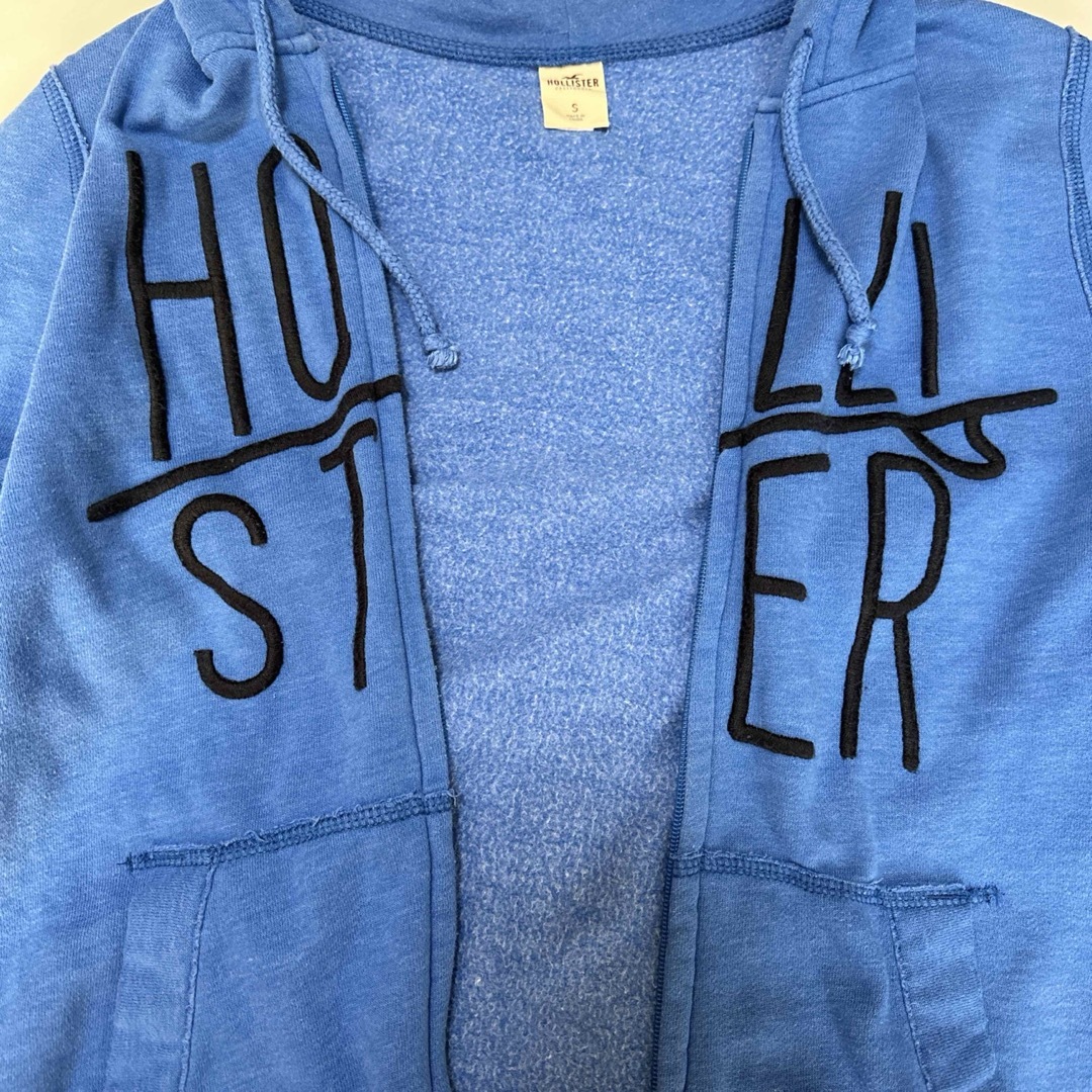 Hollister(ホリスター)のホリスター  パーカー メンズ Sサイズ ブルー 青 ジップアップ ジャケット メンズのトップス(パーカー)の商品写真