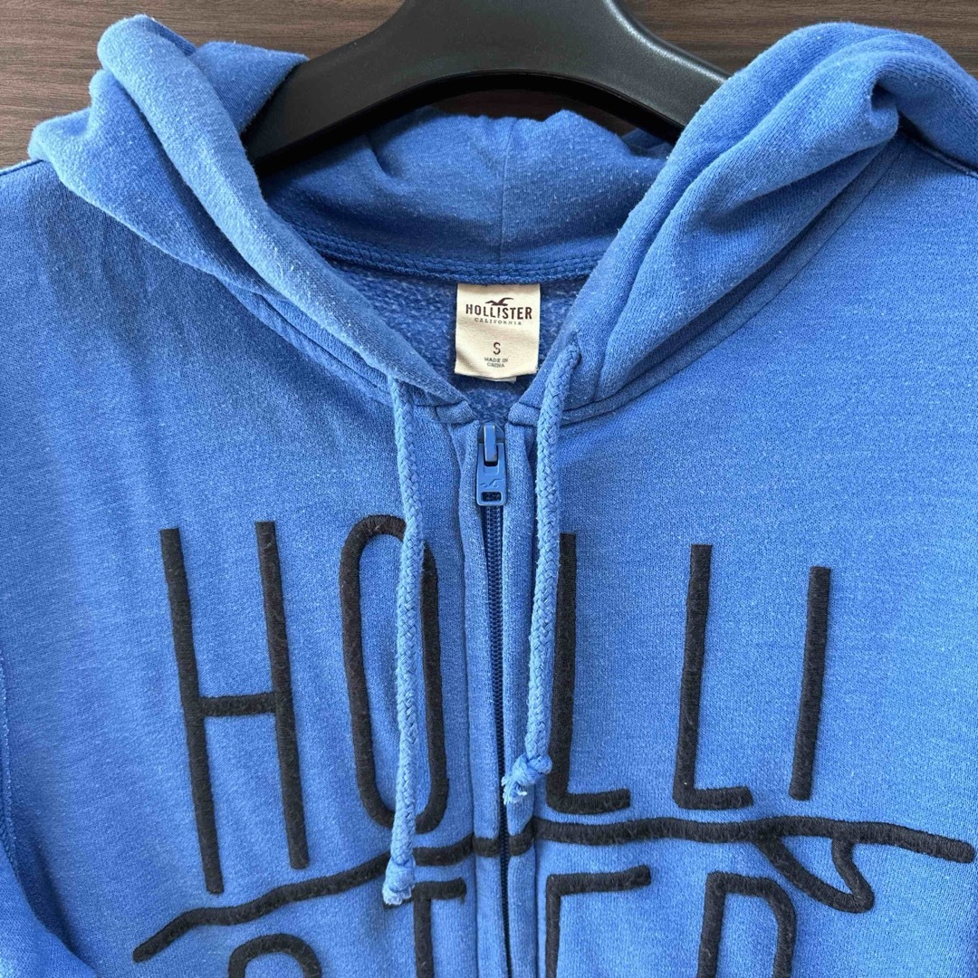 Hollister(ホリスター)のホリスター  パーカー メンズ Sサイズ ブルー 青 ジップアップ ジャケット メンズのトップス(パーカー)の商品写真