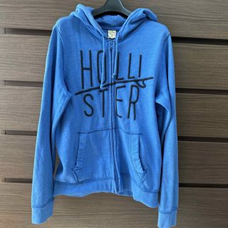 ホリスター(Hollister)のホリスター  パーカー メンズ Sサイズ ブルー 青 ジップアップ ジャケット(パーカー)