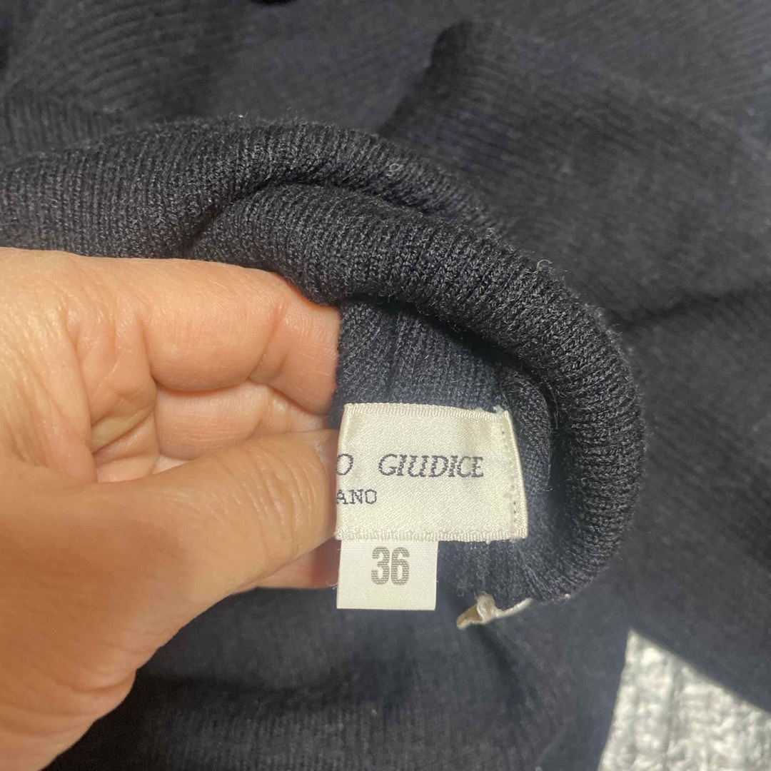 GIANNI LO GIUDICE フリル襟付きセーター　黒 レディースのトップス(ニット/セーター)の商品写真