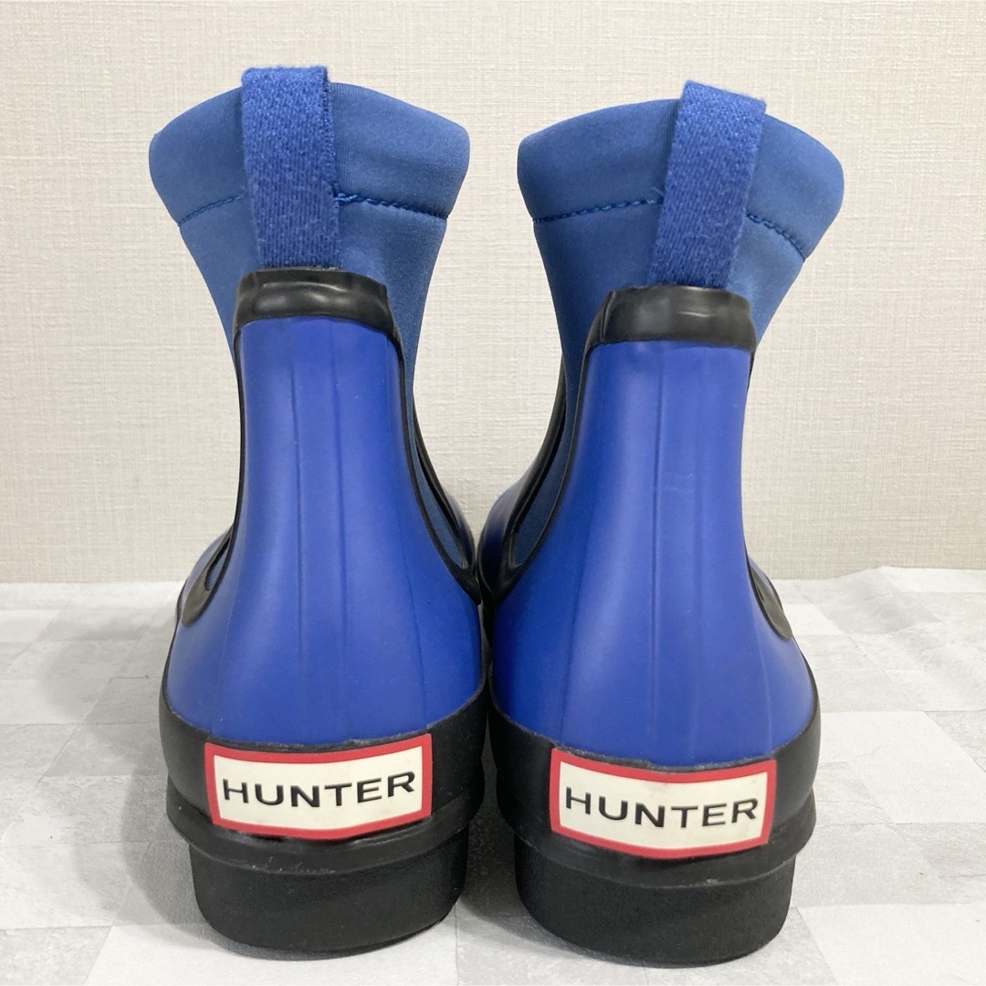 HUNTER(ハンター)の美品☆ハンター/HUNTER ショートブーツ レインブーツ ブルー 24cm レディースの靴/シューズ(レインブーツ/長靴)の商品写真