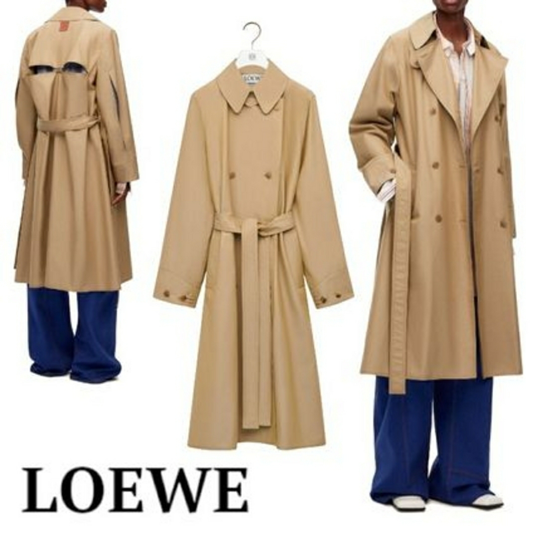 LOEWE - LOEWE ロエベ ロエベ ベージュ 撥水 トレンチコート LOEWE - LOEWE ロエベ ロエベ ベージュ 撥水 トレンチコート