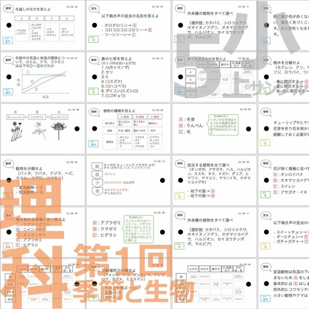 中学受験 暗記カード【5年上 社会・理科1-4回】 予習シリーズ 中学受験 暗記カード【5年上 社会・理科1-4回】 予習シリーズ