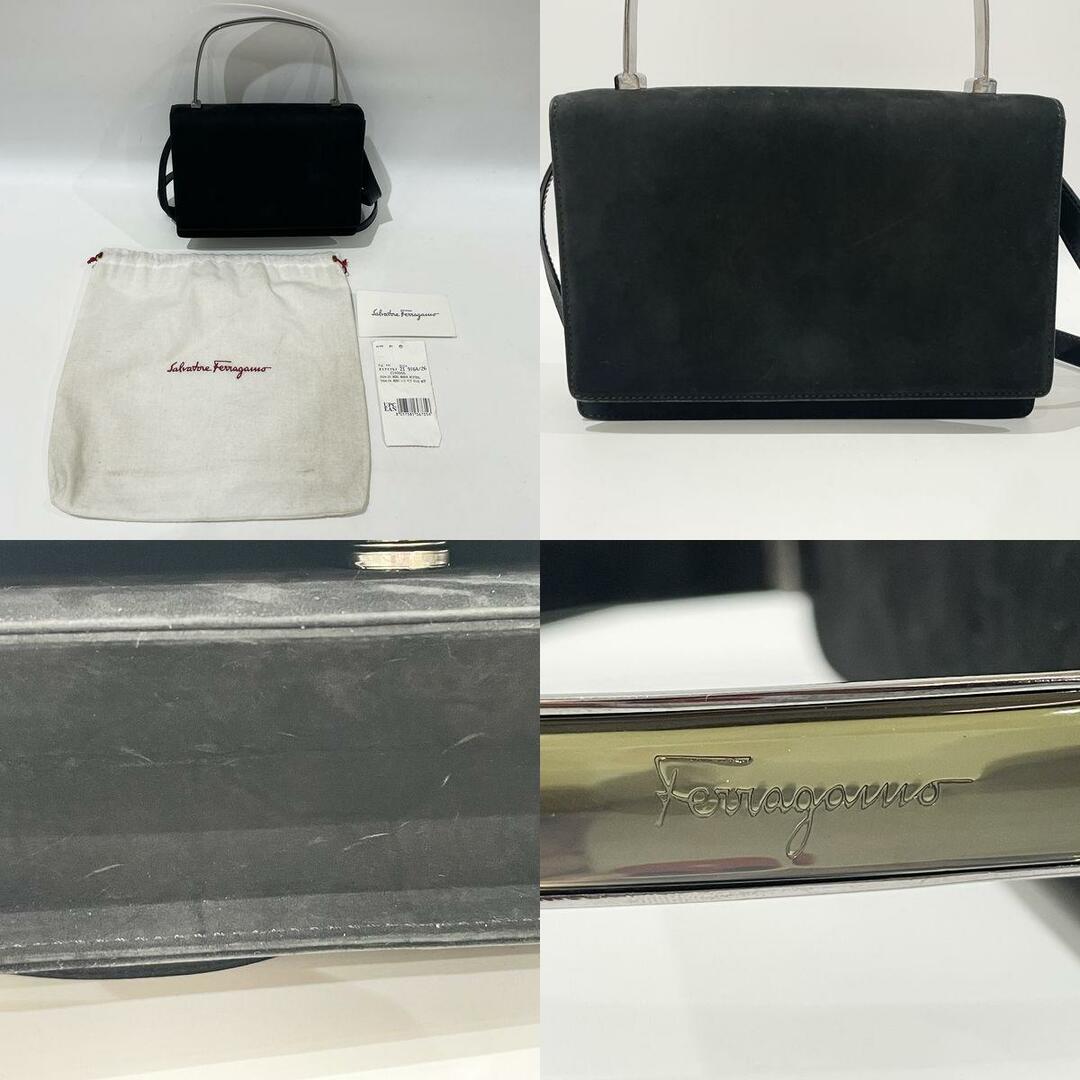 Salvatore Ferragamo(サルヴァトーレフェラガモ)のSalvatore Ferragamo プラスチック ハンドル 2WAY DY-21 9764 ハンドバッグ スエード レザー レディースのバッグ(ハンドバッグ)の商品写真