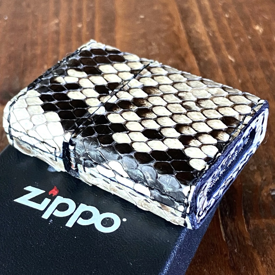 ZIPPO - 新品 Zippo パイソン 革巻き 本錦蛇革 手縫い アニマルレザー ...