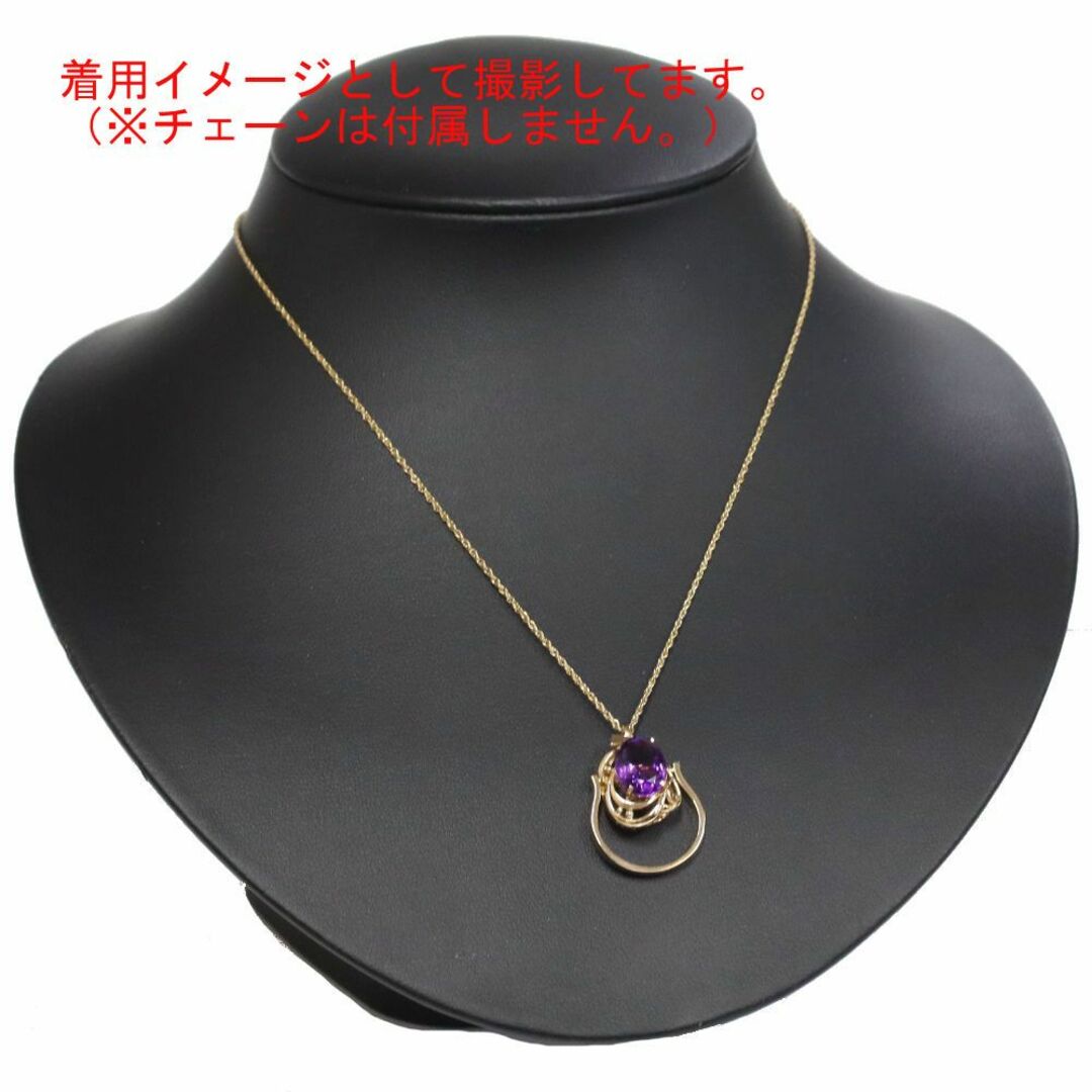 K18アメジストリング/ペンダントトップ 4.3g #8 レディースのアクセサリー(リング(指輪))の商品写真