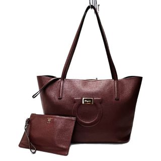 サルヴァトーレフェラガモ(Salvatore Ferragamo)の☆☆Salvatore Ferragamo サルヴァトーレフェラガモ ガンチーニ GU-21H019 ボルドー系 トートバッグ レザー ポーチ・布袋有(トートバッグ)