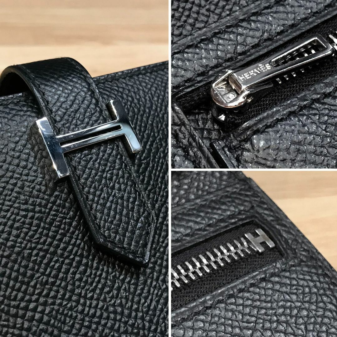 Hermes(エルメス)の超美品 エルメス ベアンスフレ エプソン ブラック SV金具 D刻印 長財布 黒 メンズのファッション小物(長財布)の商品写真