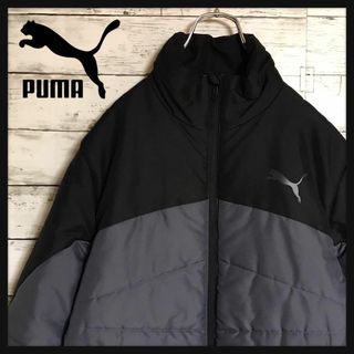 PUMA - 美品 PUMA プーマ 中綿ナイロンジャケット フルジップ ブラック