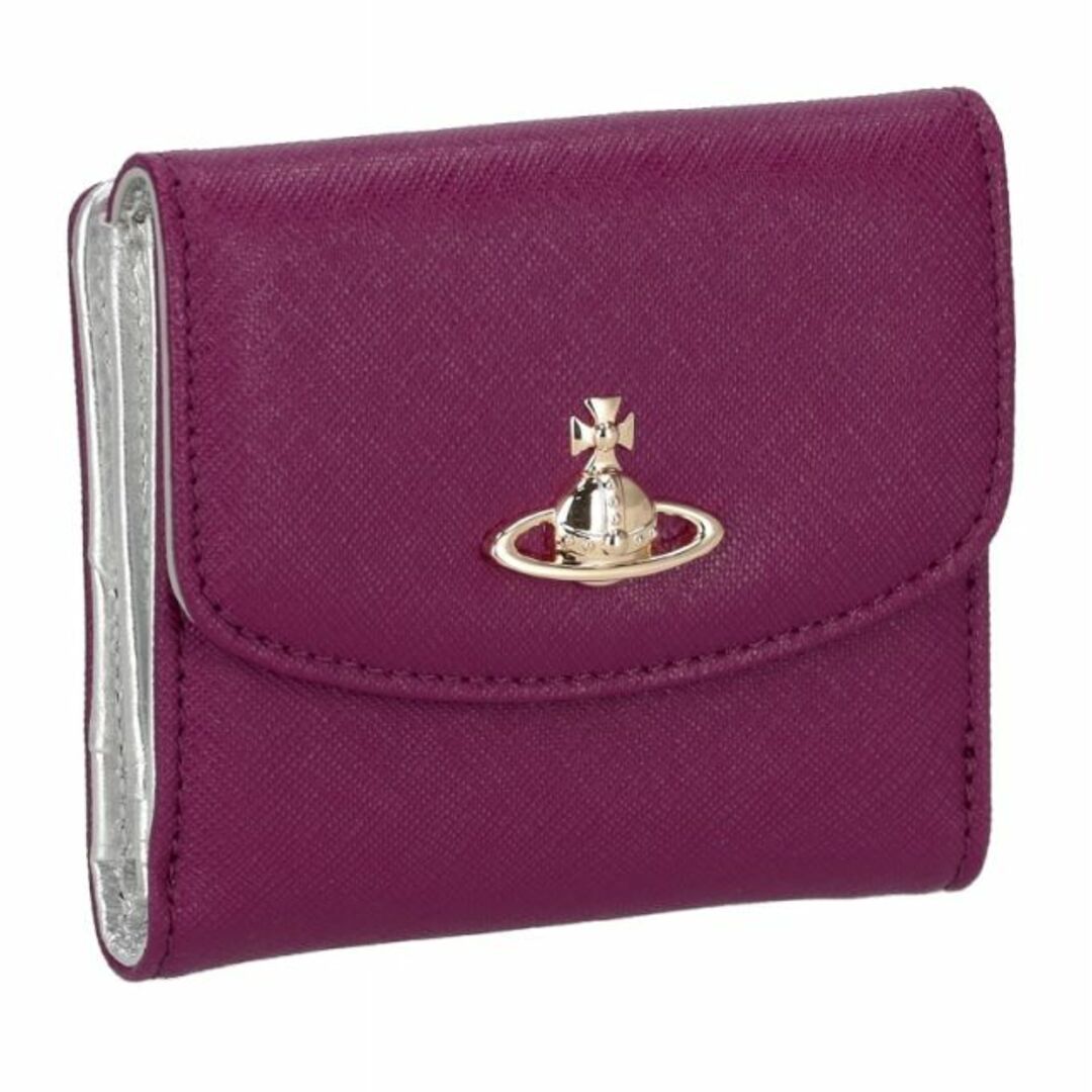 ヴィヴィアン ウエストウッド Vivienne Westwood 二つ折財布 51150003-SAFFIANO PURPLE