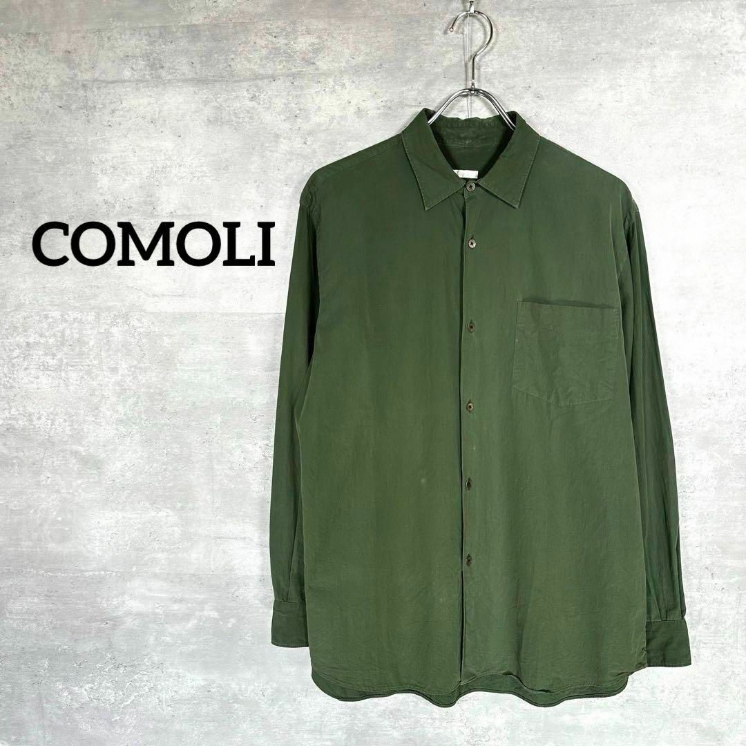 COMOLI(コモリ)の『COMOLI』 コモリ (2) レギュラーカラーシャツ / グリーン メンズのトップス(シャツ)の商品写真