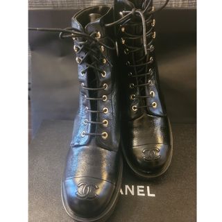 商品名【極美品】CHANEL シャネル ブーツ レース ヒール 38 24.0cm