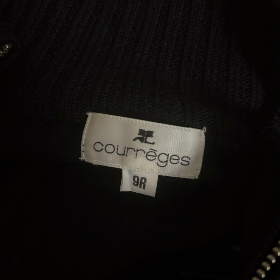 Courreges(クレージュ)のCourreges クレージュ ジップニット ジップアップ 総柄 ニット レディースのトップス(ニット/セーター)の商品写真