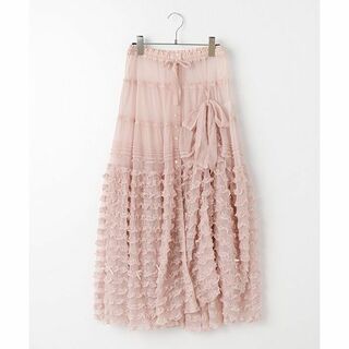 ピンクハウス(PINK HOUSE)のピンクハウス♡新品・未使用♡ドットチュールレースのオーバースカート(ロングスカート)