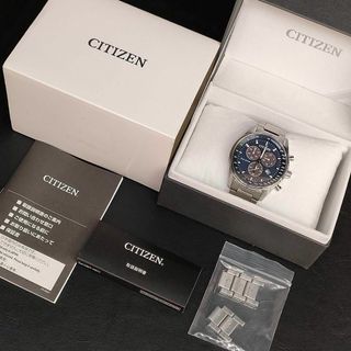 シチズン(CITIZEN)の極美品【稼働品】CITIZEN　シチズン　H500　ネイビー　シルバー　ソーラー(腕時計(アナログ))