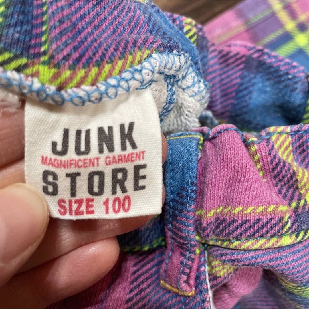 JUNK STORE(ジャンクストアー)のbreeze チェックパンツ　100サイズ キッズ/ベビー/マタニティのキッズ服男の子用(90cm~)(パンツ/スパッツ)の商品写真