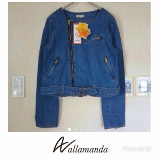 アラマンダ(allamanda)の新品定価7,245円♡allamanda♡アラマンダ♡デニムライダースジャケット(ライダースジャケット)