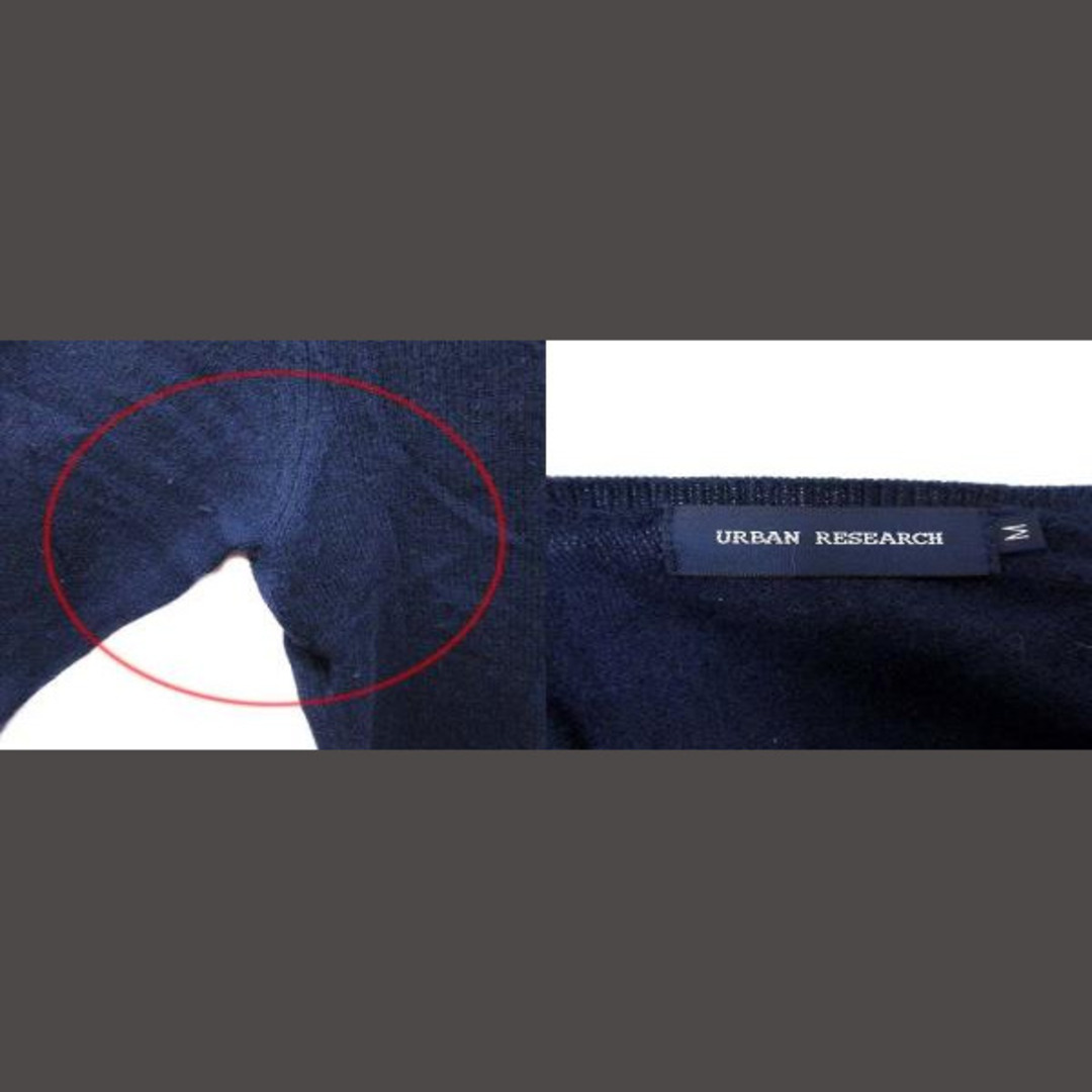 URBAN RESEARCH(アーバンリサーチ)のURBAN RESEARCH ニット セーター Vネック 長袖 カシミヤ M 紺 メンズのトップス(ニット/セーター)の商品写真