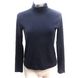 ウィルセレクション(WILLSELECTION)のウィルセレクション ニットセーター ハイネック つけ襟 リブ 長袖 M 紺(ニット/セーター)