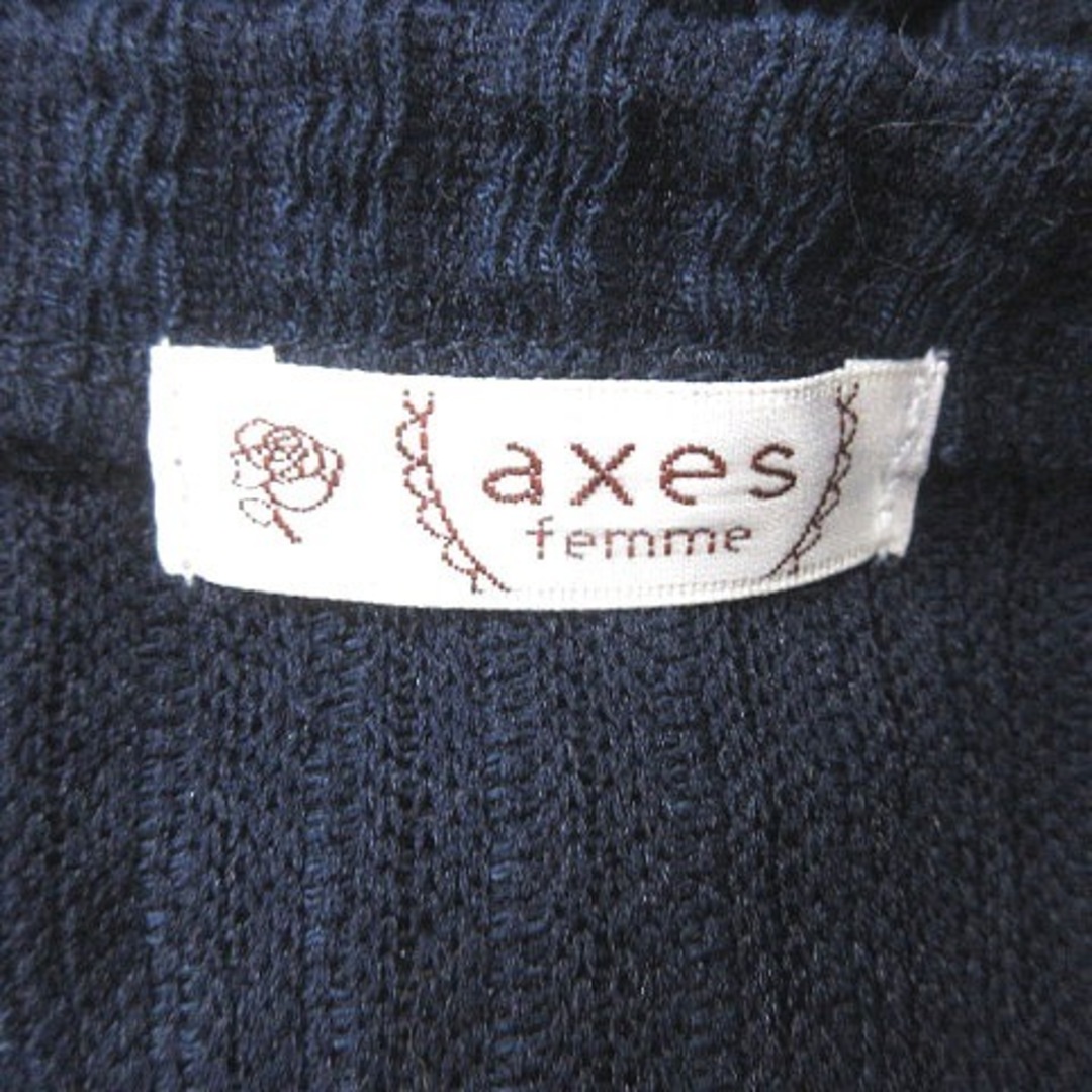 axes femme(アクシーズファム)のアクシーズファム ニット セーター Vネック フェイクファー 長袖 M 紺 レディースのトップス(ニット/セーター)の商品写真