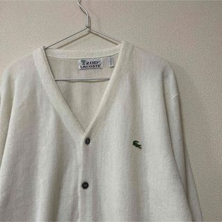 ラコステ(LACOSTE)の70s IZOD LACOSTE 糸巻きタグ カーディガン ホワイト(カーディガン)