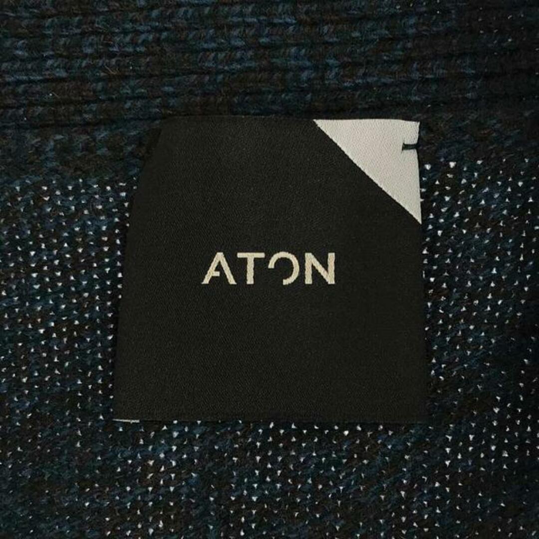 ATON(エイトン)のATON / エイトン | 2020AW | OVERSIZED CARDIGAN ロングカーディガン ユニセックス | 2 | ブルーグリーン | レディース レディースのトップス(カーディガン)の商品写真