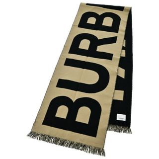 バーバリー(BURBERRY)のBURBERRY バーバリー マフラー - ベージュx黒 【古着】【中古】(マフラー)