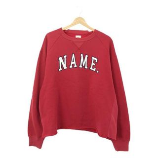 ネーム(Name.)のName. / ネーム | NAME CREW NECK SWEAT SHIRTS プリント クルーネック スウェット | 2 | レッド | メンズ(スウェット)