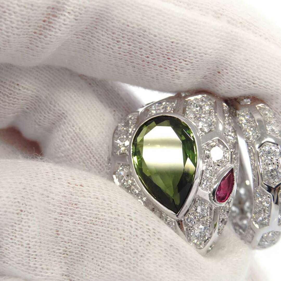 BVLGARI(ブルガリ)のブルガリ リング セルペンティ ダイヤモンド 4.46ct グリーントルマリン 3.04ct ルベライト0.34ct K18WG サイズ約13号 指輪 レディースのアクセサリー(リング(指輪))の商品写真