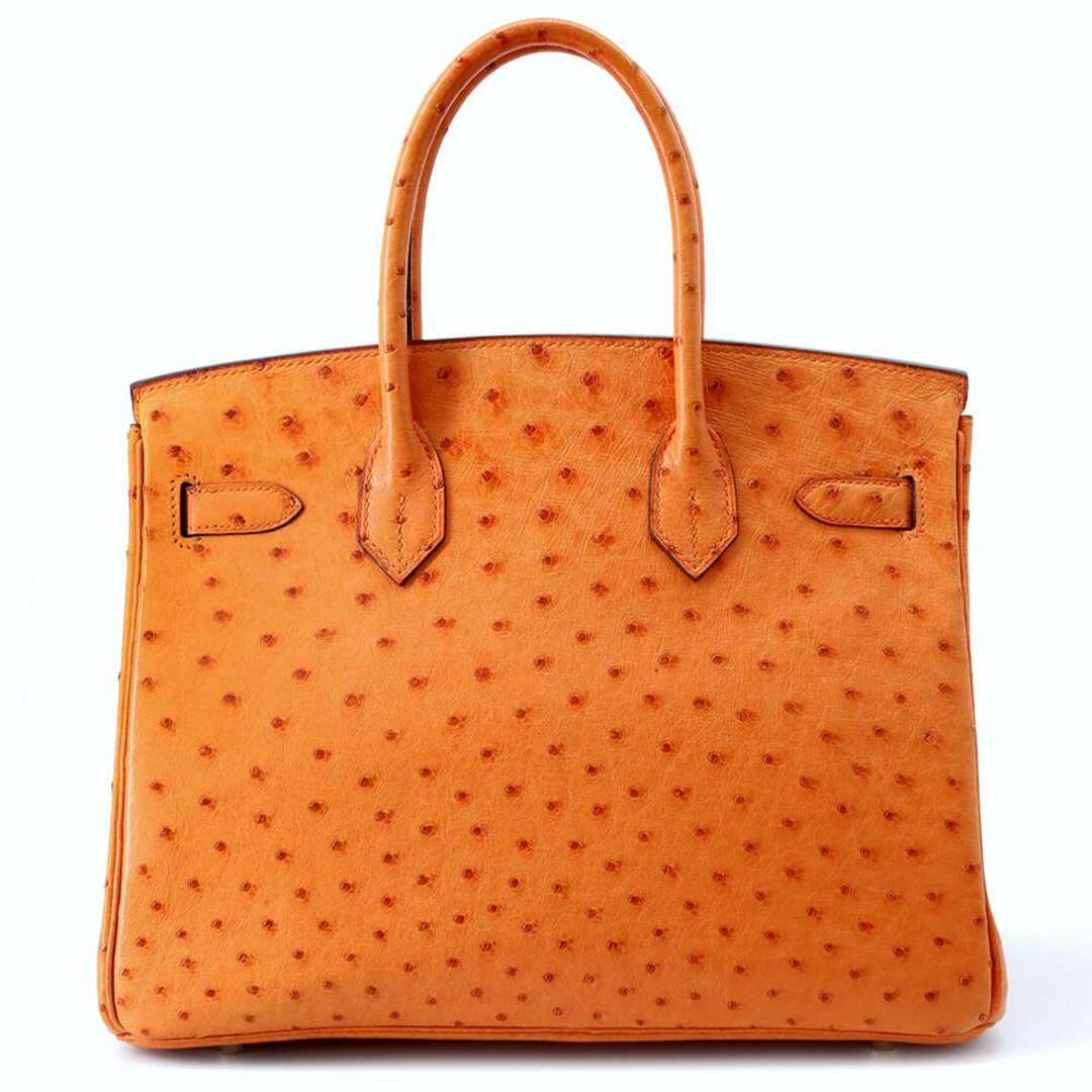 Hermes(エルメス)のエルメス バーキン30 オレンジ/ゴールド金具 オーストリッチ □I刻印 HERMES Birkin ハンドバッグ ソルド品 レディースのバッグ(ハンドバッグ)の商品写真