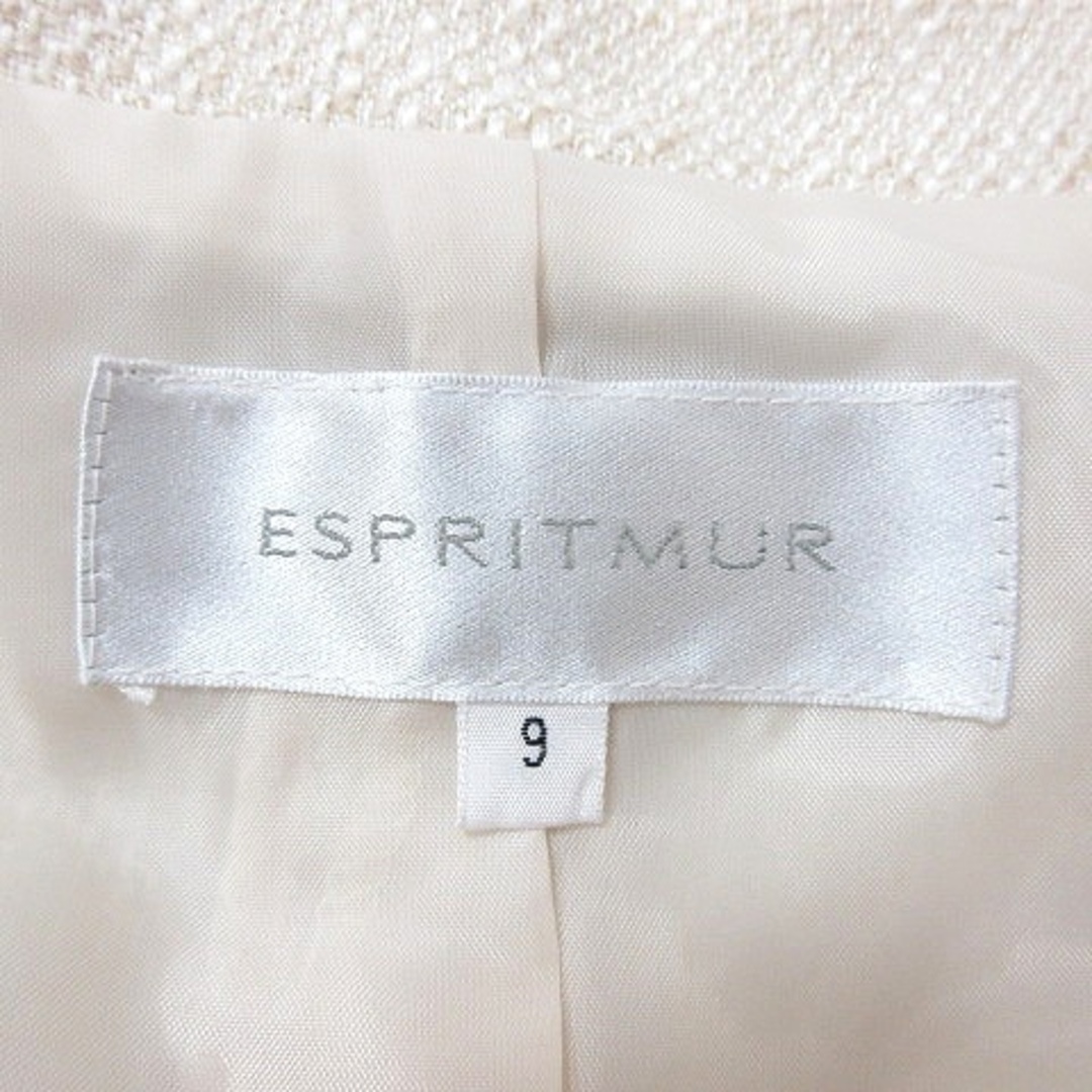 エスプリミュール スーツ セットアップ 上下 ジャケット スカート 9 ベージュ レディースのフォーマル/ドレス(スーツ)の商品写真
