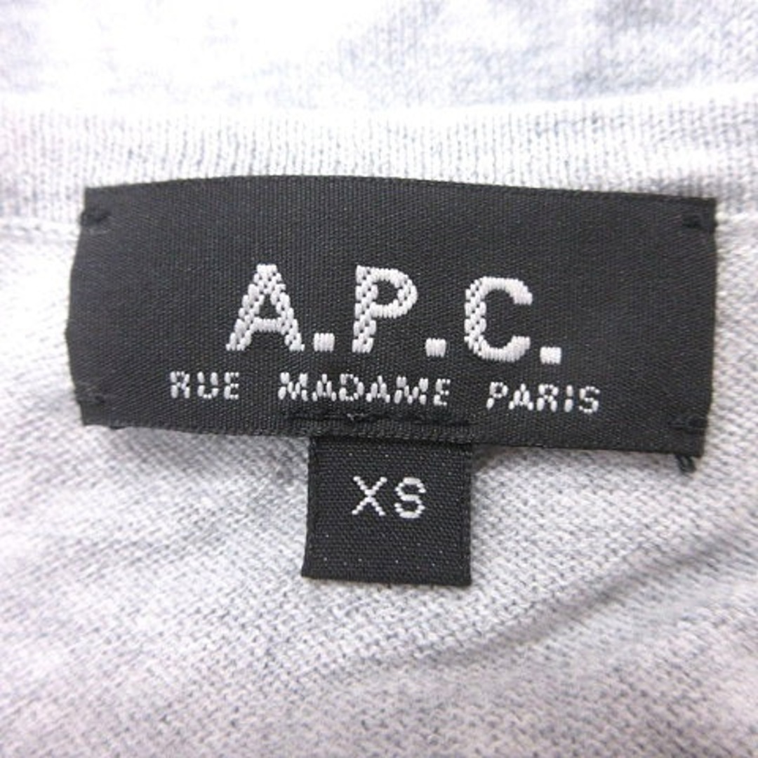 A.P.C(アーペーセー)のアーペーセー カットソー ボートネック カシミヤ混 半袖 XS ライトグレー レディースのトップス(カットソー(半袖/袖なし))の商品写真