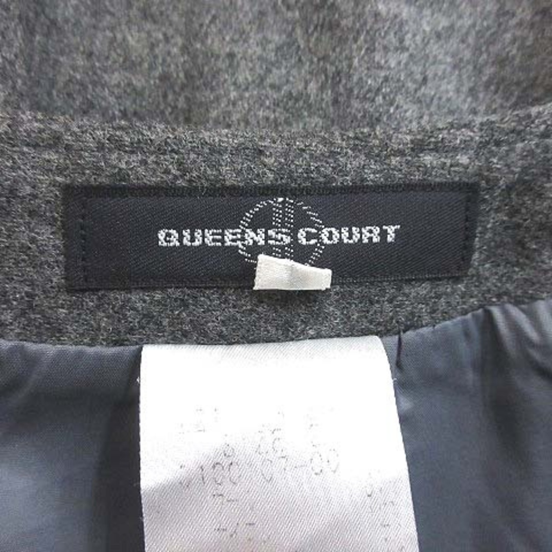 QUEENS COURT(クイーンズコート)のクイーンズコート タイトスカート ひざ丈 ウール 2 グレー レディースのスカート(ひざ丈スカート)の商品写真