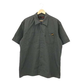 ショット(schott)のSCHOTT / ショット | コットン オープンカラーシャツ | L | グレー | メンズ(Tシャツ/カットソー(半袖/袖なし))