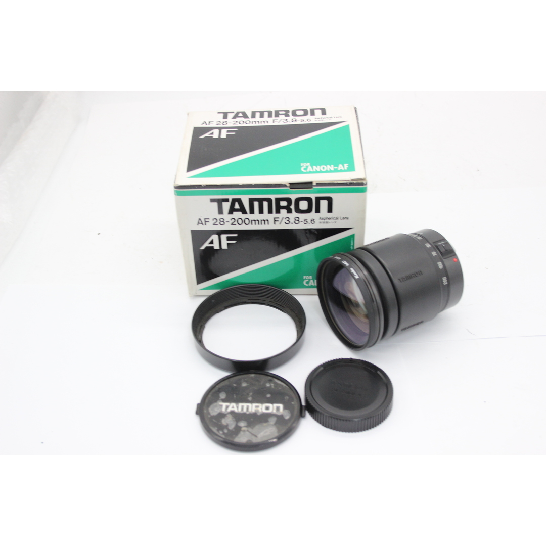 【返品保証】 【元箱付き】タムロン Tamron AF 28-200mm F3.8-5.6 前後キャップ フード付き キャノンマウント レンズ  s6380当店での3つサービス