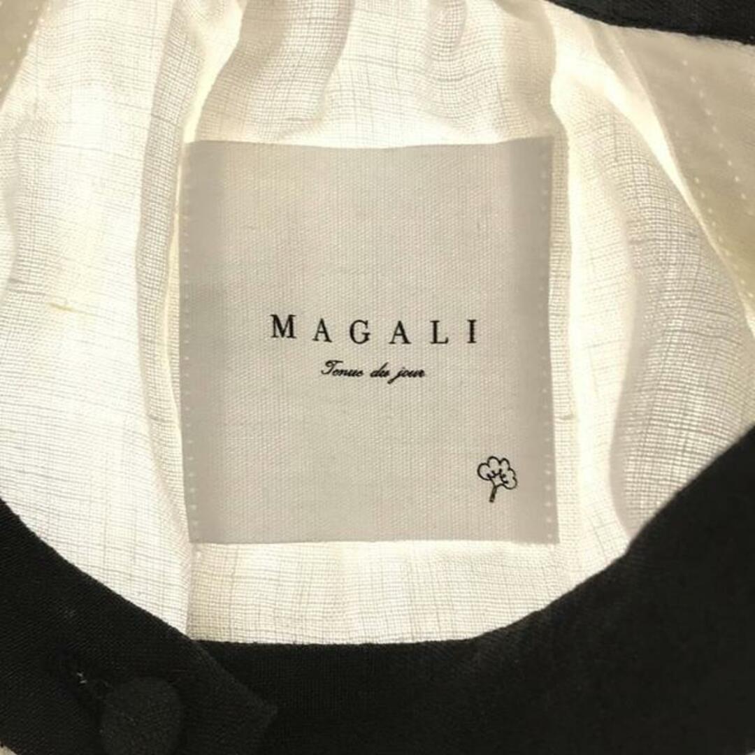 MAGALI / マガリ | リネン バイカラーシャツ | ブラック