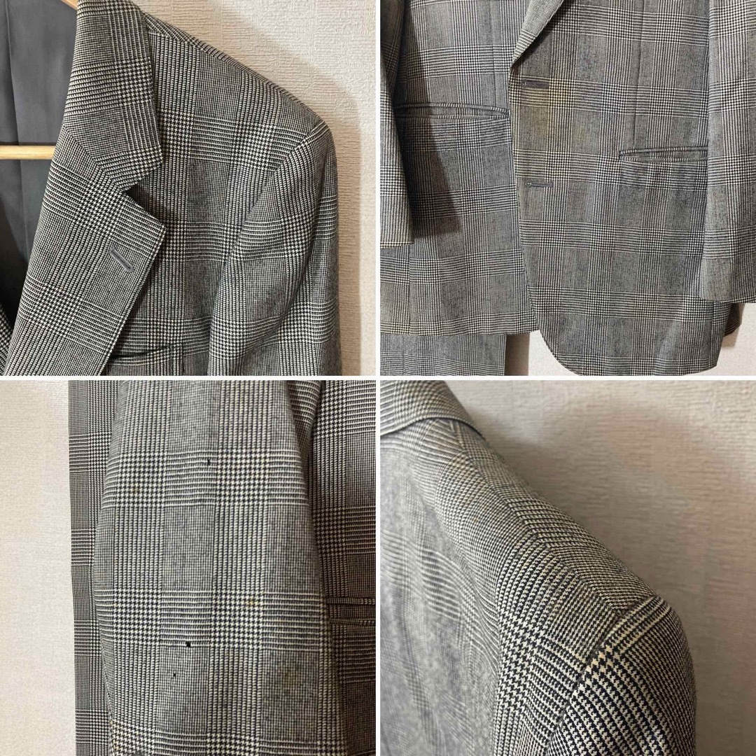 134※ ジャンク コート スーツ ジャケット セットアップ ベスト パンツ メンズのスーツ(セットアップ)の商品写真