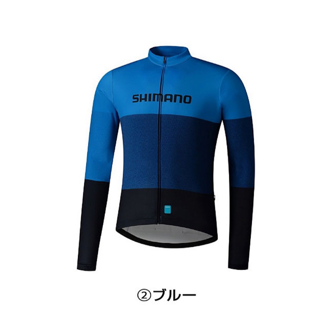 SHIMANO(シマノ)の☆新品タグ付☆ シマノ　バーテックスプリントジャージ　裏起毛　XLサイズ スポーツ/アウトドアの自転車(ウエア)の商品写真