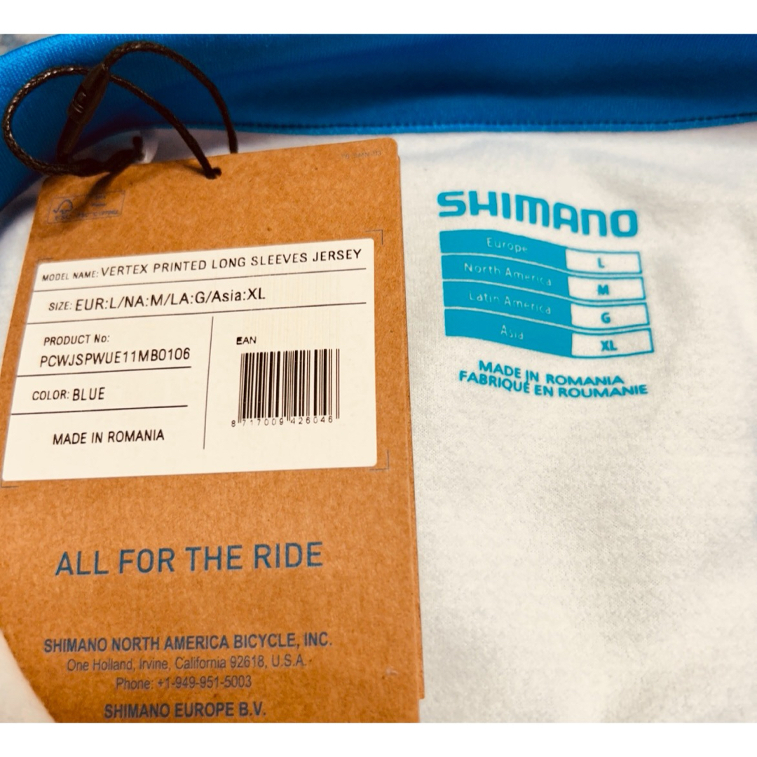 SHIMANO(シマノ)の☆新品タグ付☆ シマノ　バーテックスプリントジャージ　裏起毛　XLサイズ スポーツ/アウトドアの自転車(ウエア)の商品写真