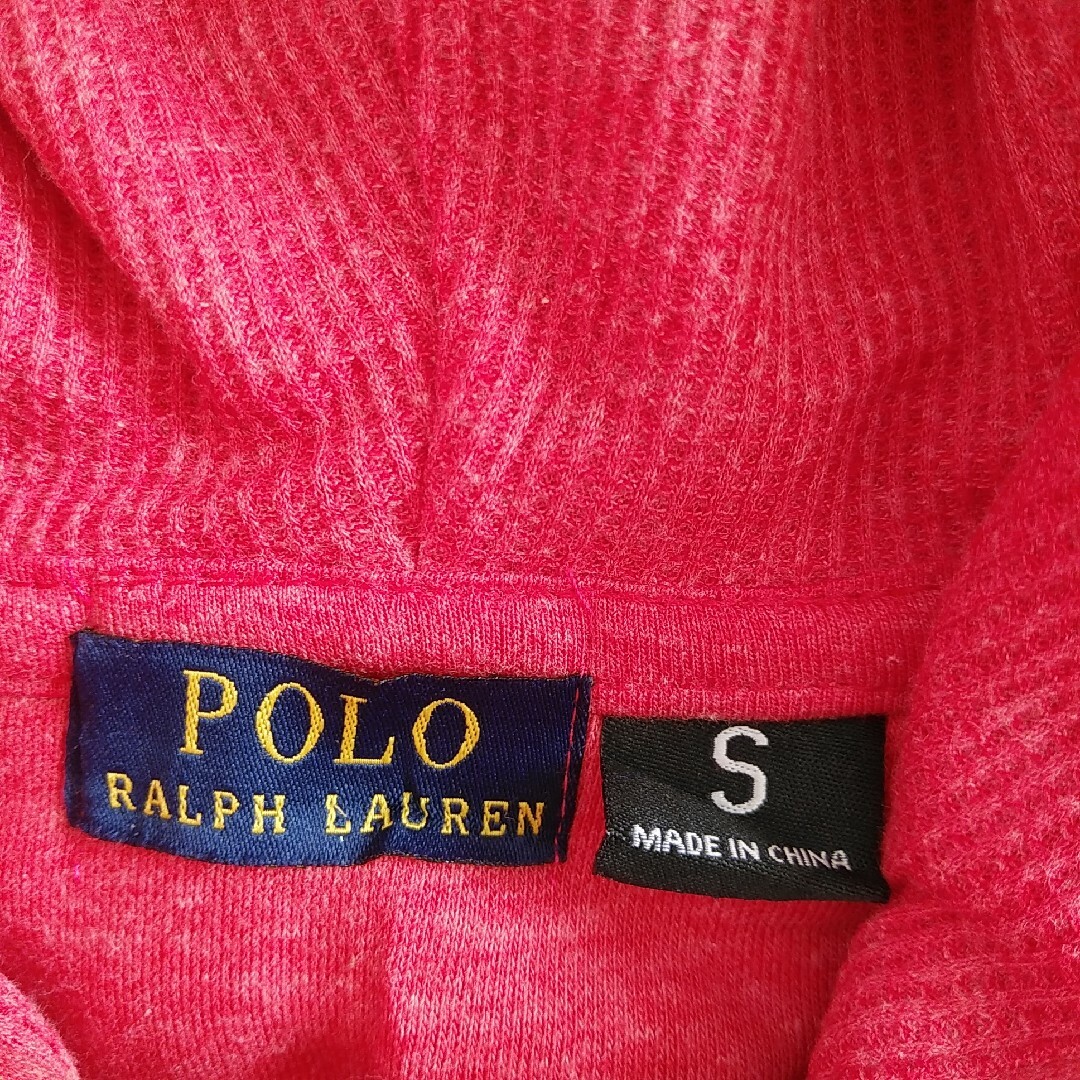 POLO RALPH LAUREN(ポロラルフローレン)の新品・未使用ポロ　パーカー　ジップアップパーカー赤系　刺繍　140㎝相当 キッズ/ベビー/マタニティのキッズ服女の子用(90cm~)(ジャケット/上着)の商品写真