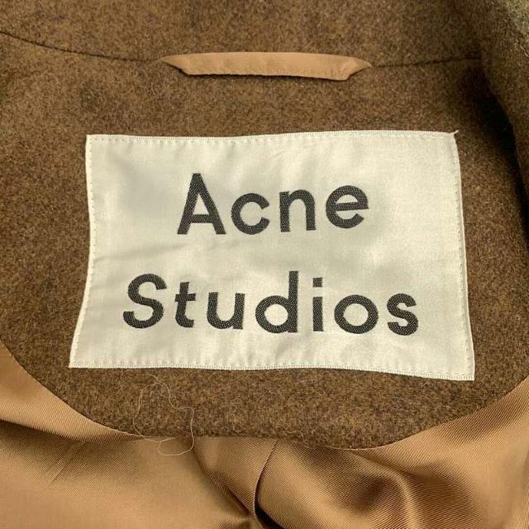 【美品】  Acne Studios / アクネストゥディオズ | メルトンウール チェック シングルコート / 総裏地 | 32 | ダークブラウン/グリーン/イエロー | レディース レディースのジャケット/アウター(その他)の商品写真