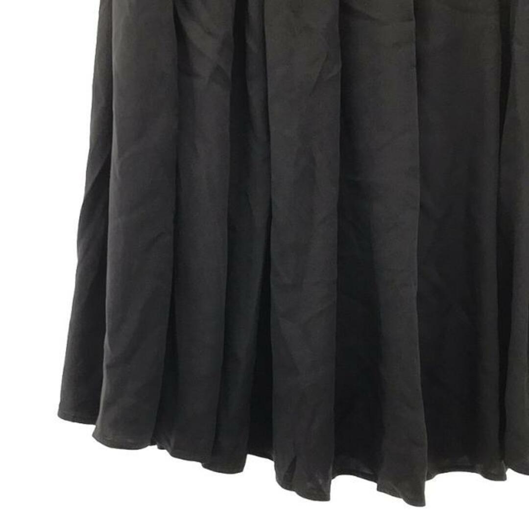 SOFIE D'HOORE(ソフィードール)のSOFIE D'HOORE / ソフィードール | シルク タックプリーツ スカート | 34 | ブラック | レディース レディースのスカート(ロングスカート)の商品写真
