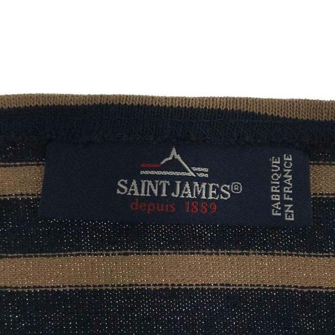 SAINT JAMES(セントジェームス)の【美品】  SAINT JAMES / セントジェームス | OUESSANT / ウエッソン ボーダー ボートネック バスクシャツ | T6 | ブラウン/ネイビー | メンズ メンズのトップス(Tシャツ/カットソー(七分/長袖))の商品写真